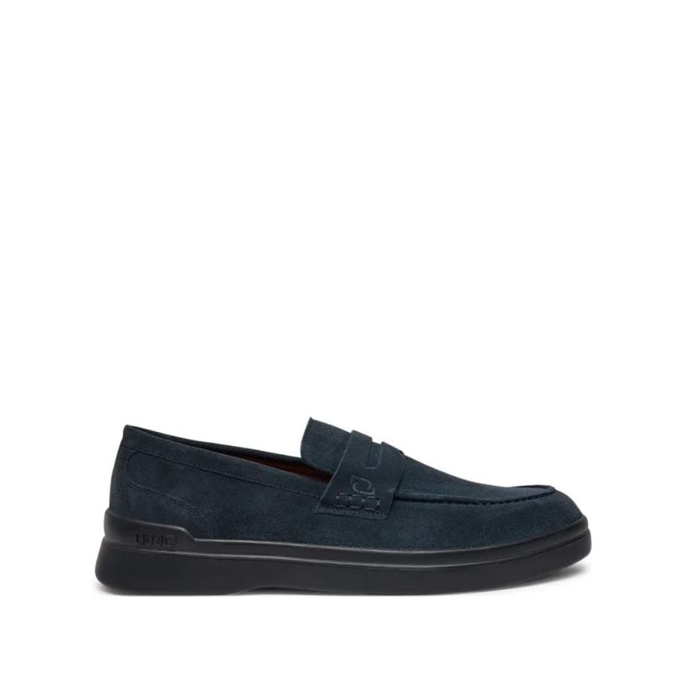 LIU JO MEN SUEDE NAVY LOAFERS